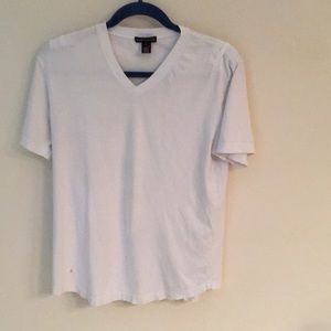 SP White V Neck Short Sleeve T Shirt
